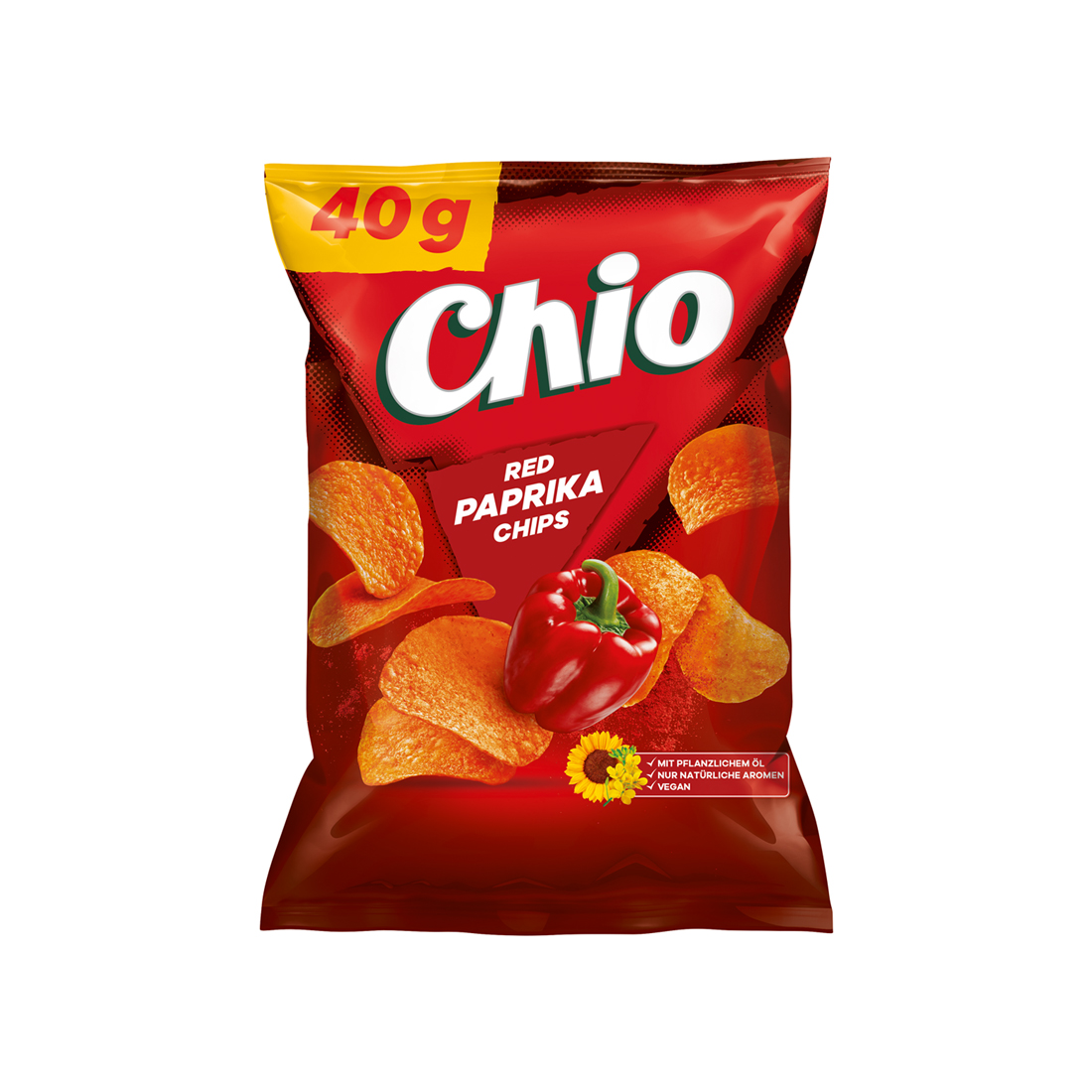 Chio Red Paprika Chips glutenfrei vegetarisch vegan Chipstüte 40g