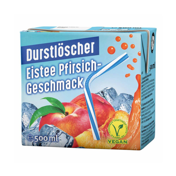 Durstlöscher – Eistee mit Pfirsichgeschmack