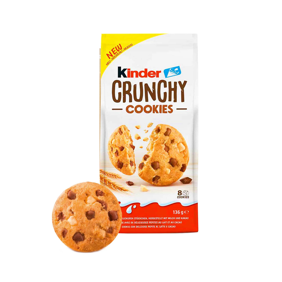Ferrero Kinder Crunchy Cookies VPE (15x136g Packung)