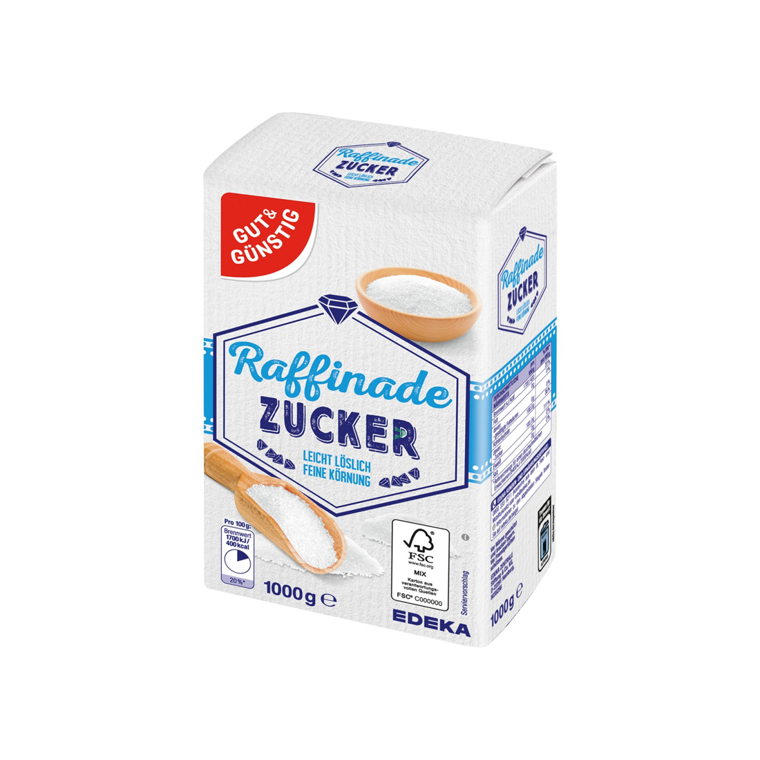 Gut & Zucker Raffinade 1kg (Bestand)