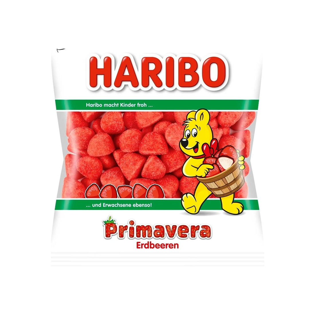 Haribo Primavera Erdbeeren gezuckerte Schaumzucker Stücke 100g