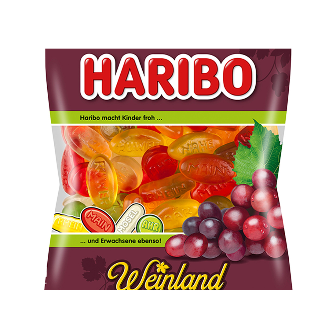 Haribo Weinland echtes Weingummi weich fruchtig leicht sauer 100g