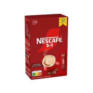 Nescafé 3in1 Sticks – Instantkaffee mit Creamer und Zucker (10 Portionen)