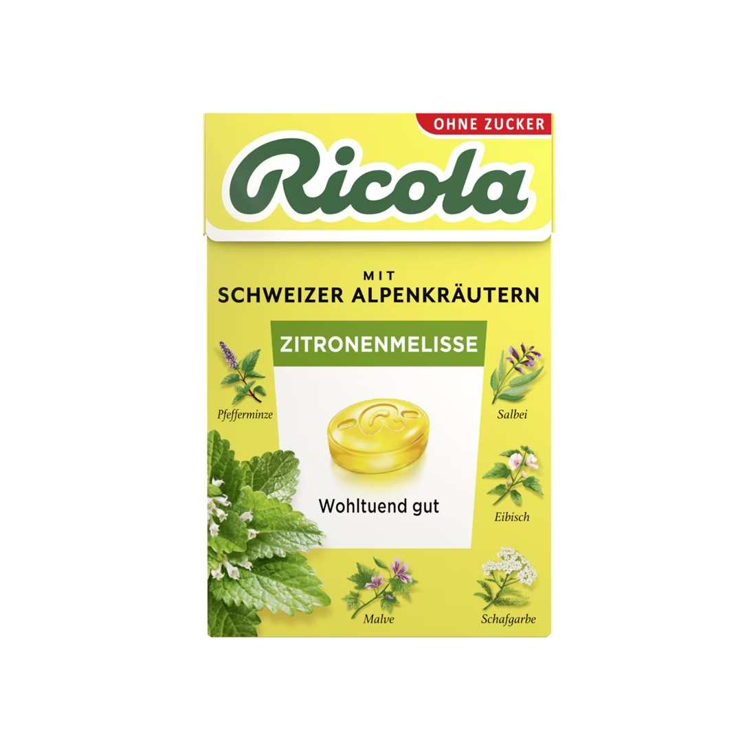 Ricola Zitronenmelisse zuckerfreie Bonbons (50g)