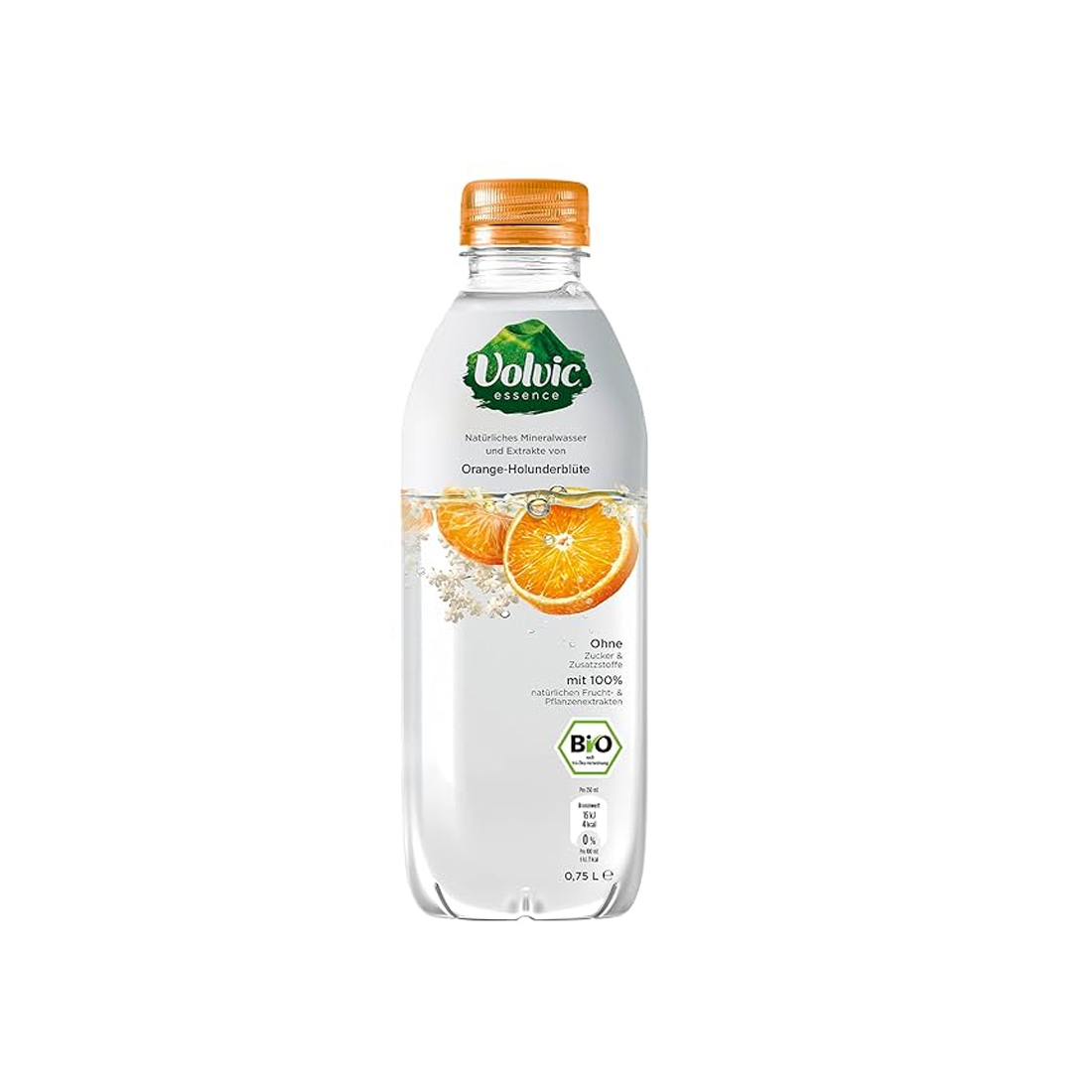 Volvic Essence Orange Holunder Einweg - 750 ml Flasche