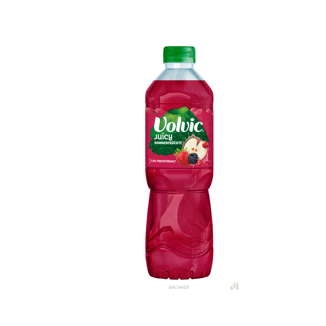 Volvic Juicy Sommerfrüchte Glas - 1 l Flasche