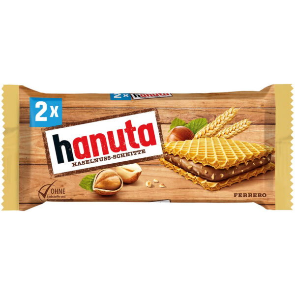 hanuta Einzelportionen Haselnuss Schnitte, 2er - 18 x 44 g Riegel