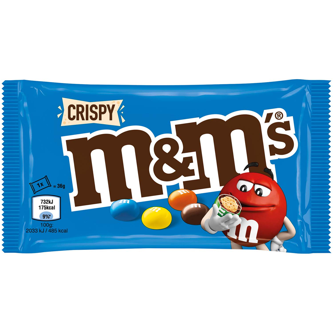 m&ms Crispy gefullt aus Knusperreis in einer Zuckerschale 36g