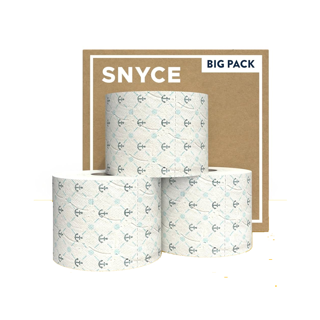 Toilettenpapier Happy Sailor im klassischem Anker- Design - 3lagig + 300 Blatt je Rolle